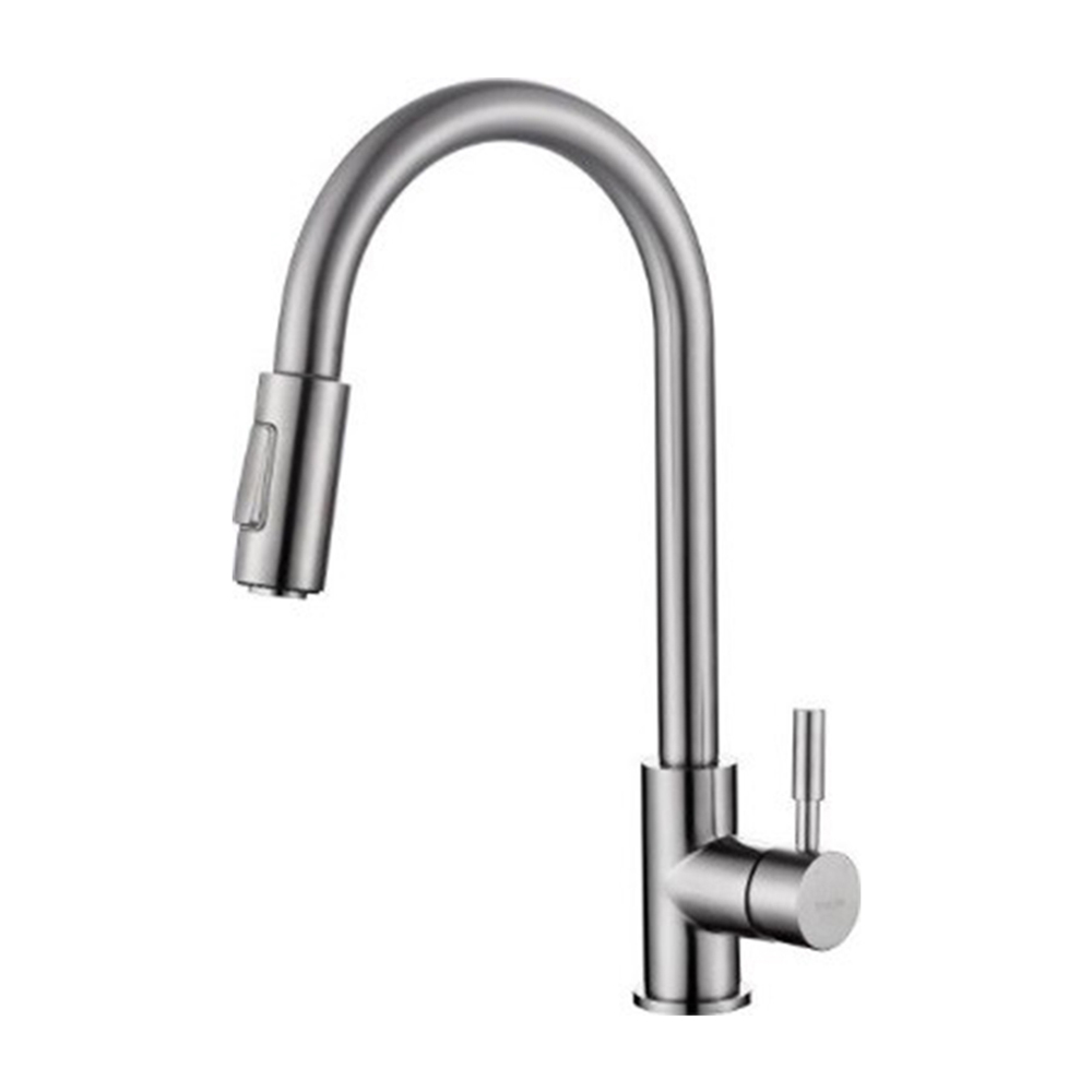 Kitchen Mixer|Stainless Steel Mixer|Single lever sink mixer with pull out spray